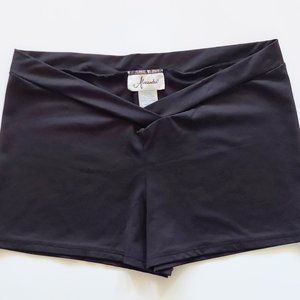 Alexandra V Front Short Dance Shorts Womens Adult Size Large Black